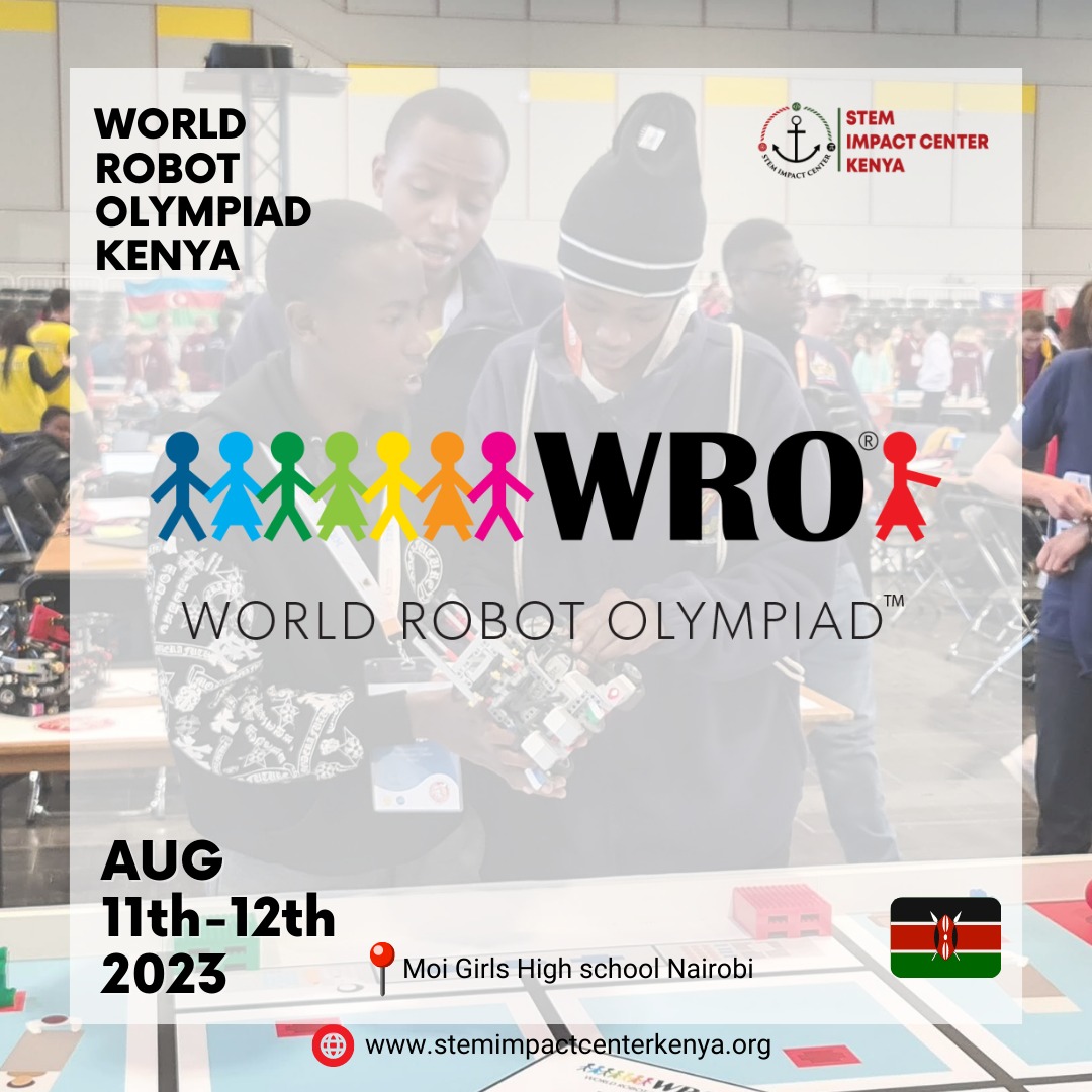 STEMImpactKenya's tweet image. Countdown to National Competition: WORLD ROBOT OLYMPIAD KENYA 2023🇰🇪.
The most anticipated national robotics competition of the year has only one day left! Prepare to be amazed by the power of coding, robotics, and ground-breaking technologies at WRO.#wrokenya @STEM Impact Kenya
