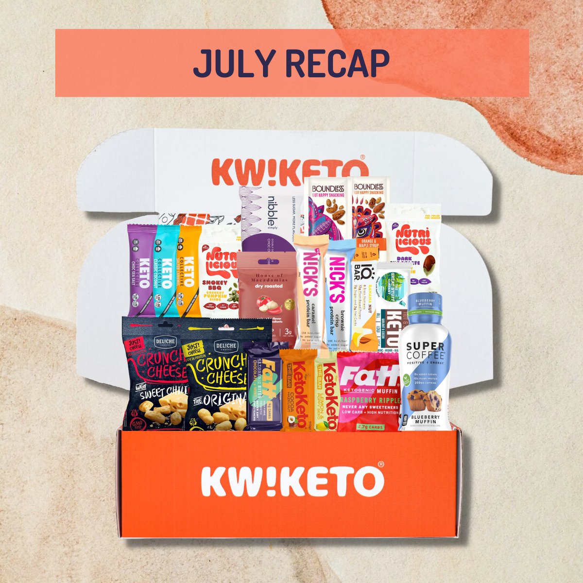kwiketo's tweet photo. 👉 The Keto  Collection for our monthly subscription boxes (Premium, Original &amp;  Extra-20) in August was filled with a range of low-carb snacks &amp; other Keto essentials from all around the world. #ketodiet #keto #healthylifestyle #HealthyEating #healthychoices #snacks #kwiketo https://t.co/FFQdgyM6sc