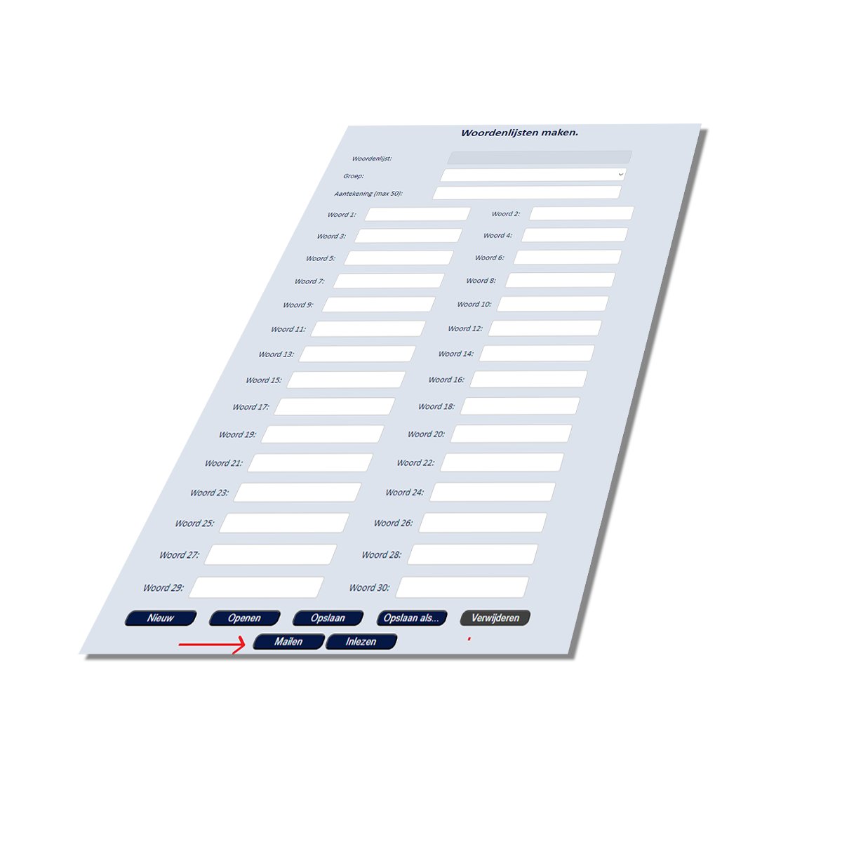 Je kunt in Woordkasteel je zelfgemaakte woordenlijsten nu ook met anderen delen.
Ga naar:
woordkasteel.com

Leren door te gamen!