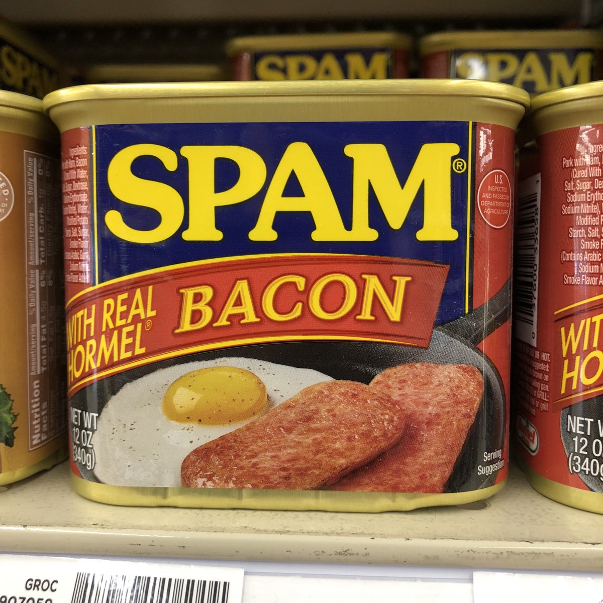 Recently, while I was at the grocery store, I found this new can of Bacon 🥓 flavored Spam. I am already hearing great things about it. Have you tried it yet? #cannedfoods #cannedmeat #SPAM