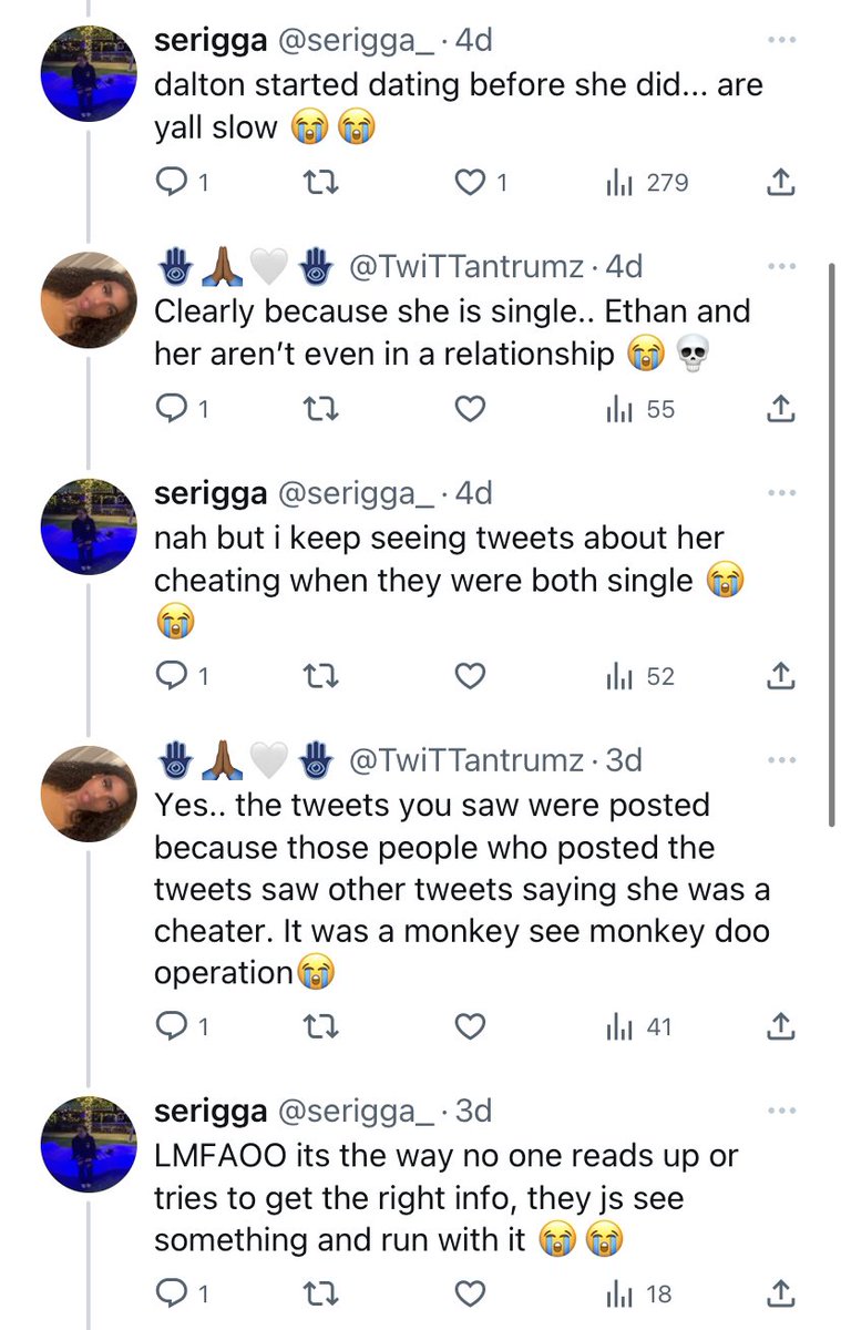 lovelychimyy's tweet photo. @serigga_ @TwiTTantrumz @Jxmill4321 @ExpressUSNews Not you having a 2 tweet interaction with a stranger and believing everything they said IMMEDIATELY. Incase you needed the refresher https://t.co/z6yUEsv4tv