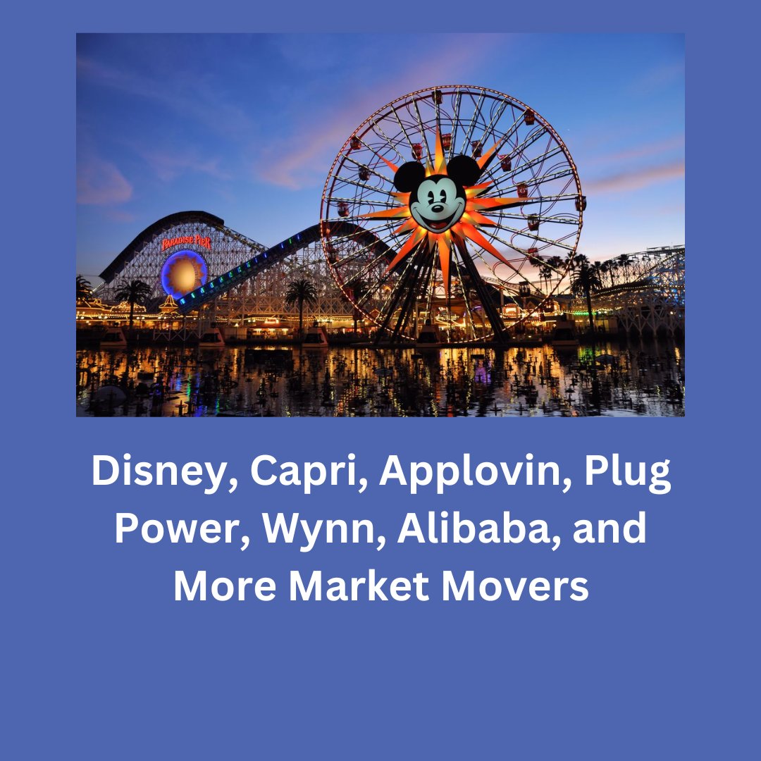 Disney, Capri, Applovin, Plug Power, Wynn, Alibaba, and More Market Movers #DisneyPlus #Disney #DisneyDreamlightValley #DisneyPlusHotstarID #DisneyPlusHotstarTH #DisneylandParis #DisneylandParis #Disneyiptalet Visit: thespidernews.com/disney-capri-a…