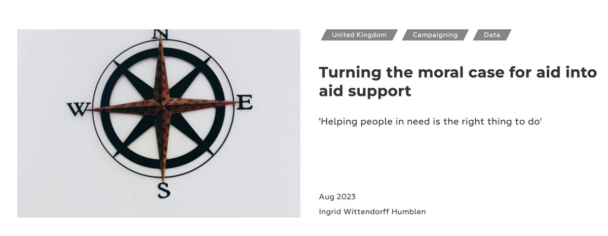 DevEngageLab's tweet image. Our followers might be a little biased, but the results aren't much different from our public polling: Far &amp;amp; away, the moral case for aid wins.

So why doesn't the moral case translate into aid support? Can that change? Read more: shorturl.at/afEQ6

#DatabyDEL #devcomms