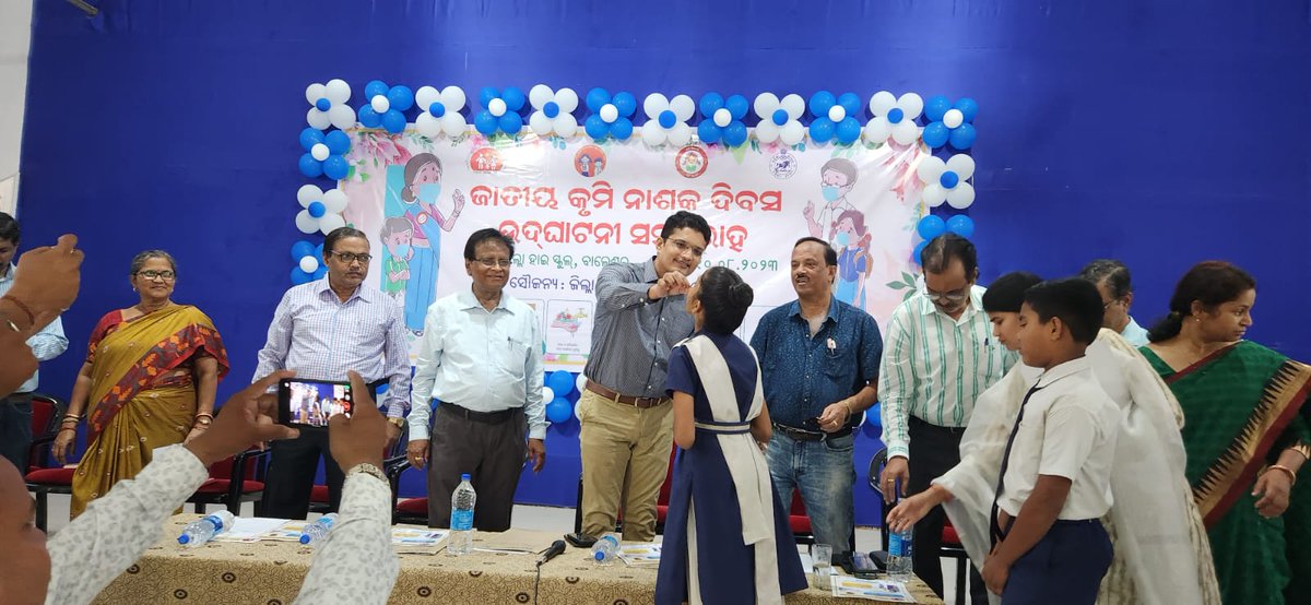 dpmubal's tweet photo. Launching of National Deworming Day by the Collector &amp; DM, Balasore at Zilla School, Balasore on 10.08.2023
@DBalasore @HFWOdisha @nhmodisha https://t.co/GON9kGH4dm