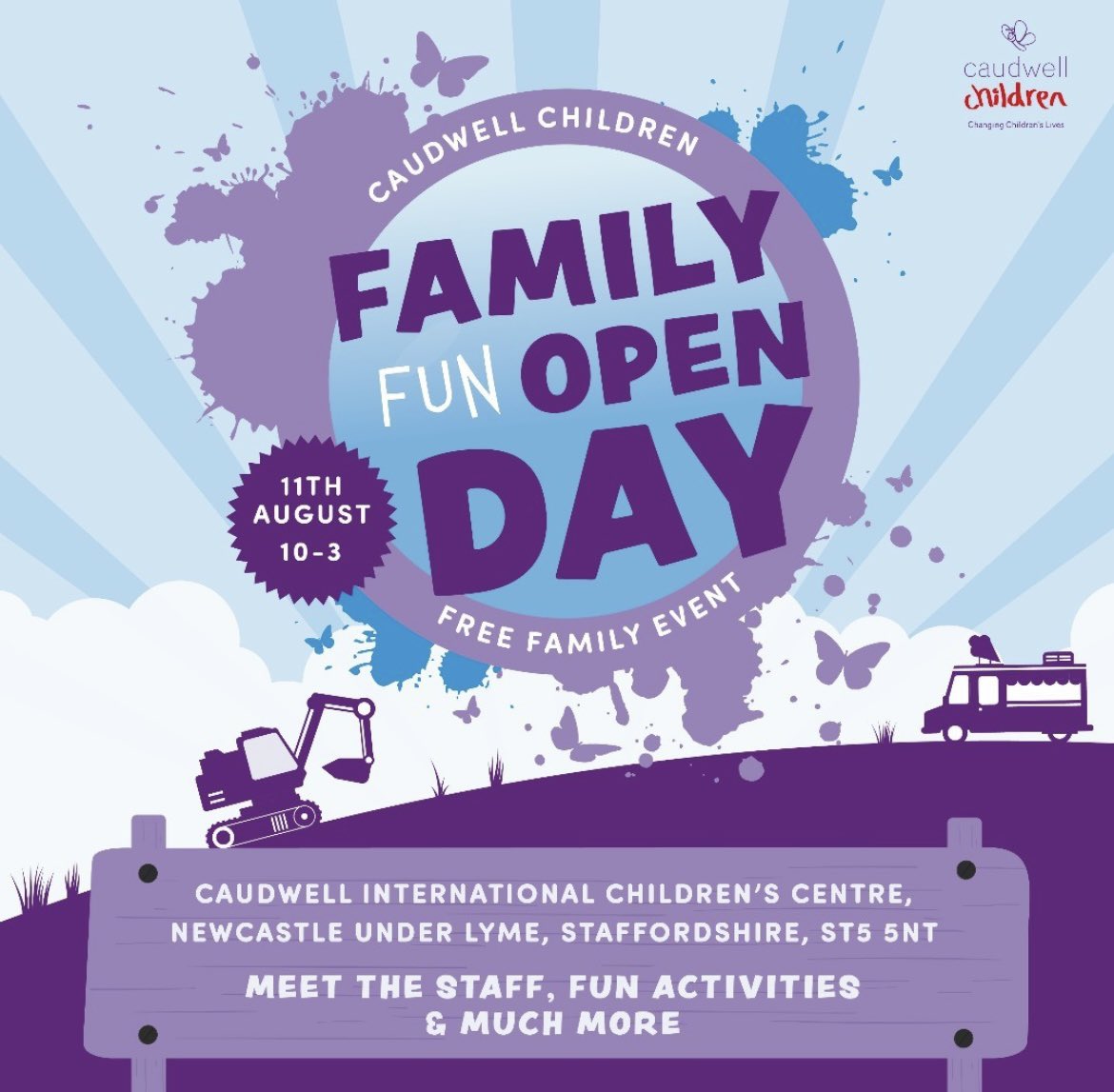 We’re super excited to be a part of @caudwellkids Family Fun Open Day tomorrow. A free event with lots of fun activities, you won’t want to miss it! Will we see you there? #charity