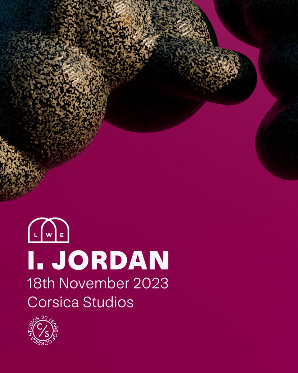 Tickets are now available for @i_jordan and Friends at @Corsica_Studios. 1st release is already running low after yesterday's pre-sale. Be quick: lwe.events/events/i-jordan