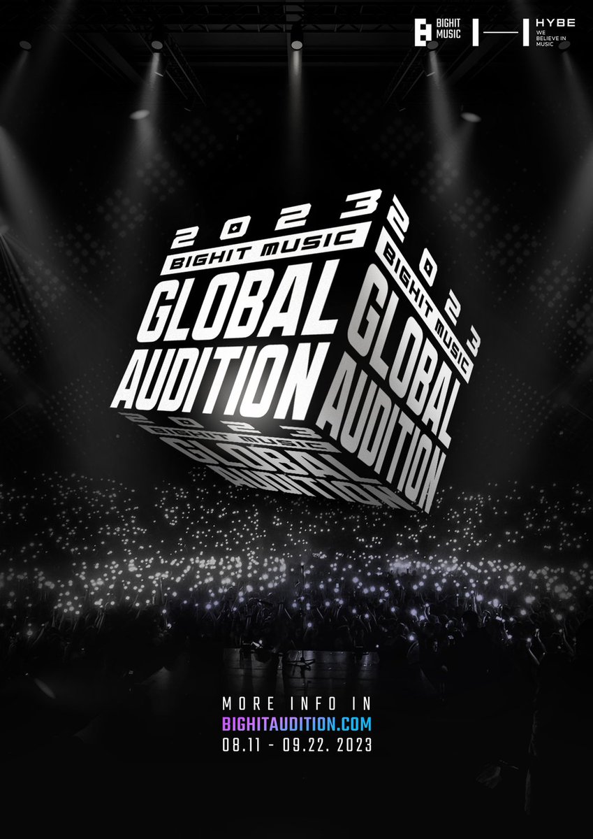 2023 BIGHIT MUSIC GLOBAL AUDITION Next BIG is YOU More info in bighitaudition.com APPLY NOW! #BIGHITMUSIC #GLOBALAUDITION #HYBE #AUDITION #BTS #TXT