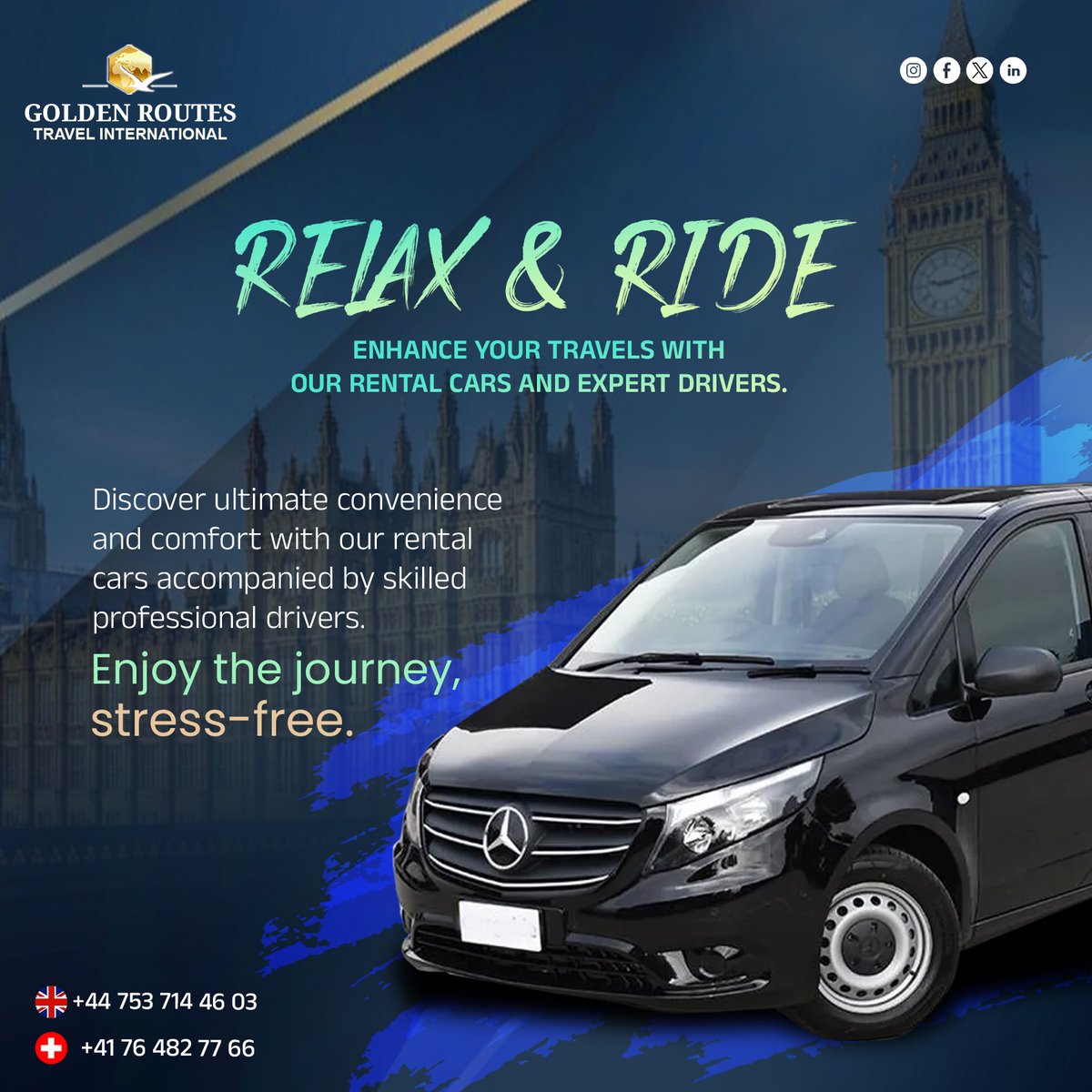 Goldenroutespvt's tweet photo. Discover ultimate convenience and comfort with our rental cars accompanied by skilled professional drivers. Enjoy the journey, stress-free.

For more details, feel free to call us
+41 76 482 77 66

#transferservice #transfer #portugal #transfers #tour #citytours #grouptravel #uk https://t.co/lseJrgBZOC