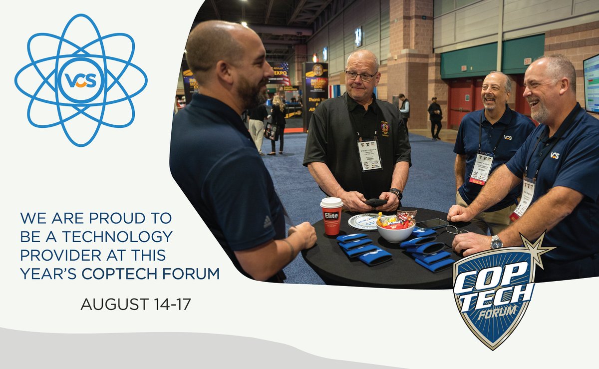 vcs_software's tweet image. VCS is excited to network with and showcase our new technology to some of the largest police agencies from across the country at the 2023 CopTech Forum. #CopTech2023