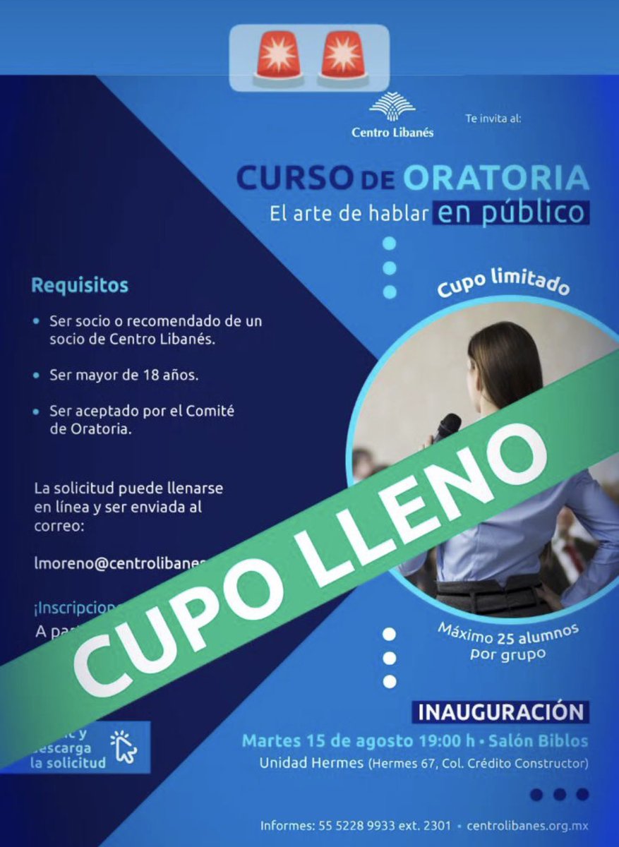 veroabdul's tweet photo. Gracias a todos por su interés!!! Eso es lo único que nos permite continuar con esta actividad que tanto disfrutamos!!Gracias a tu preferencia e interés!!
CUPO LLENO!!! @CENTROLIBANESAC 
#CentroLibanes #YoSoyCentroLibanes #Oratoria #15DeAgosto #CDMX #HablarEnPublico #Bienvenidos https://t.co/UcKZjgJuZv