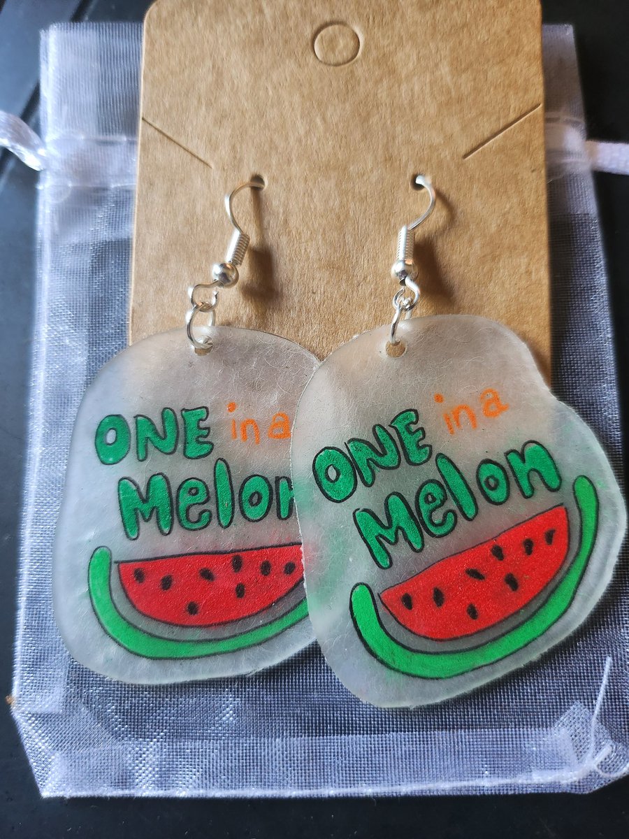 LadySchaefer's tweet image. Pleased with the way they turned out #earrings #handmade #melon #watermelon #oneinamelon #birthday #gift #Art #Craft #CharmCraft