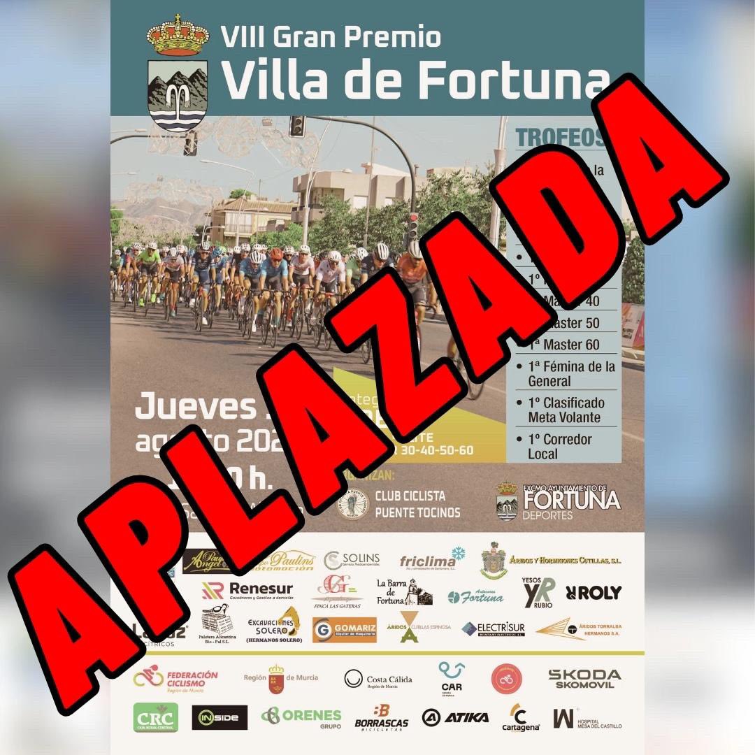 fran__san's tweet photo. Aplazamos la prueba ciclista VIII Gran Premio de Fortuna programada  para hoy.

La alerta roja por altas temperaturas y riesgo extraordinario para las personas nos ha hecho tomar esta decisión. Gracias a la @MURCIACICLISMO , al club organizador y al Ayto. Fortuna por su esfuerzo. https://t.co/TzmaOHIny4