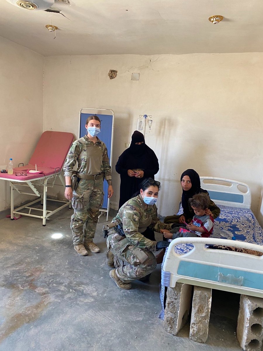 Recently, #CoalitionForces healthcare specialists provided medical care to residents of Isbah, #Syria. Increasing access to medical services demonstrates the coalitions commitment to the health and well-being of the people in the #region. #stability #defeatISIS الاستقرار# الامن#