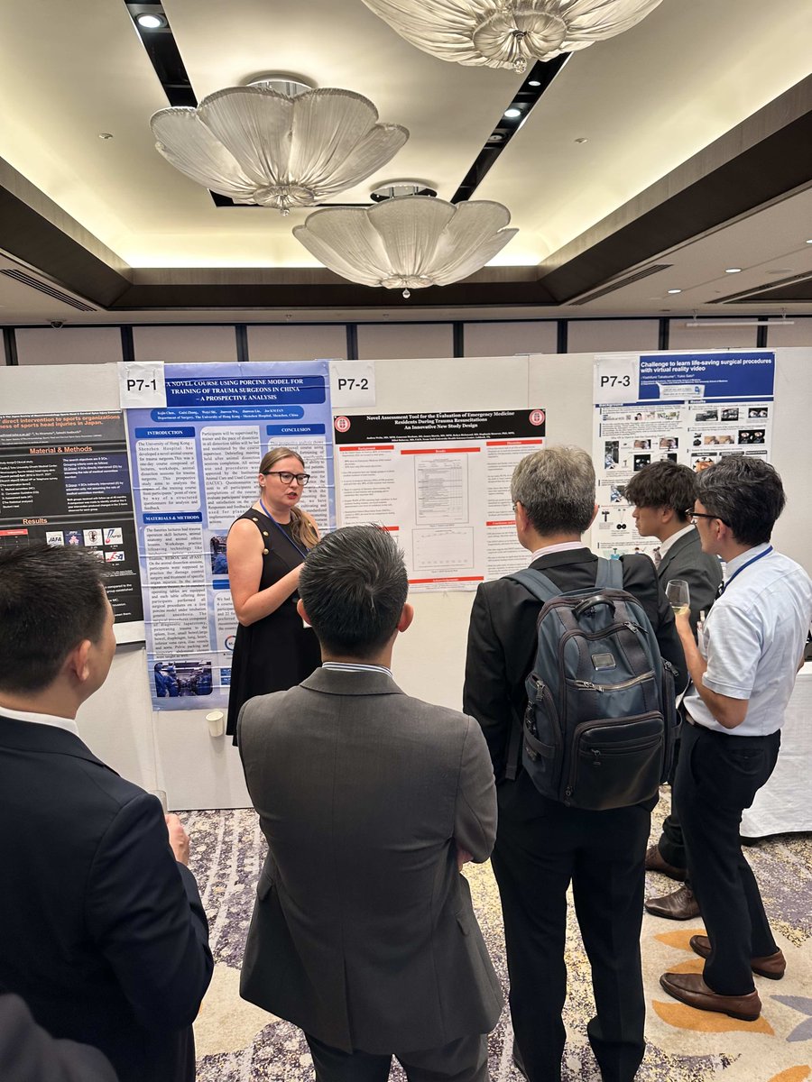 <a href="/AndreaWeitz3/">Andrea Weitz</a> explains her research with <a href="/TexasTechEM/">Texas Tech Emergency Medicine Residency</a> and @TTUHSCsurgery at the 6th World Trauma Congress #wtc2023 in Tokyo.