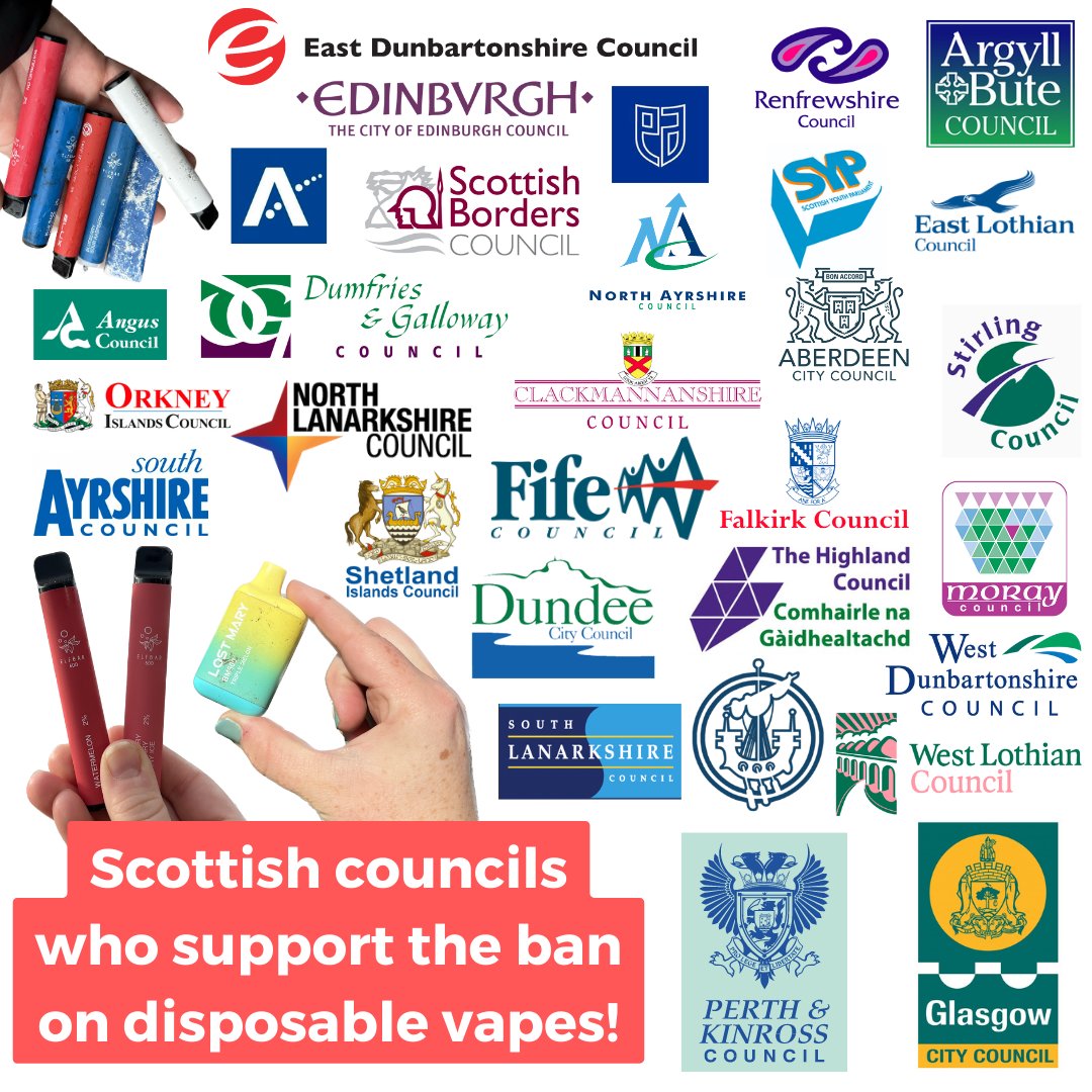 After the summer break we're back with working through motions to support the #BanDisposableVapes campaign. Today we had <a href="/ClacksCouncil/">Clackmannanshire Council</a> who are the 29th council to support! We only have <a href="/midgov/">Midlothian Council</a> in a couple of weeks and then we will have had all councils discuss in meetings!❌🌬️