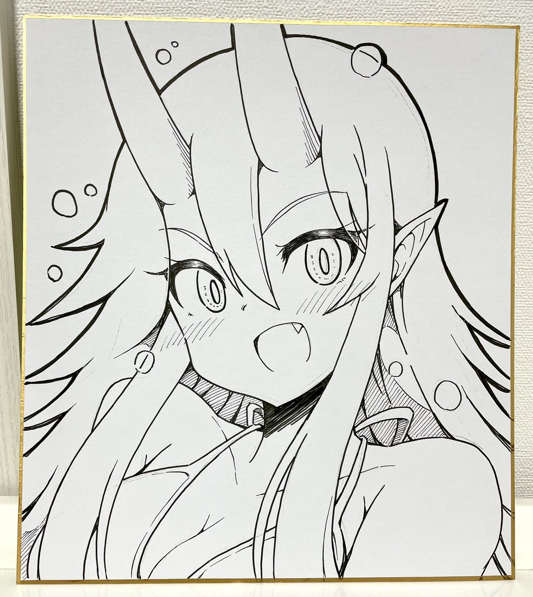 色紙描いてます(о'ω`о)  夏コミに持って行きます! 今回は数が少ないですが欲しい方にゲットしてもらいたいなぁ(*'ω'*)