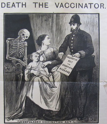 Warning you since 1896. 

Parents actually fought back then and didn't just hand over their children to have cow pus injected into their arms. Fathers fought and Mothers held their babies tight. 

 In today's world, Moms will hold down their childs arms and legs to assist the