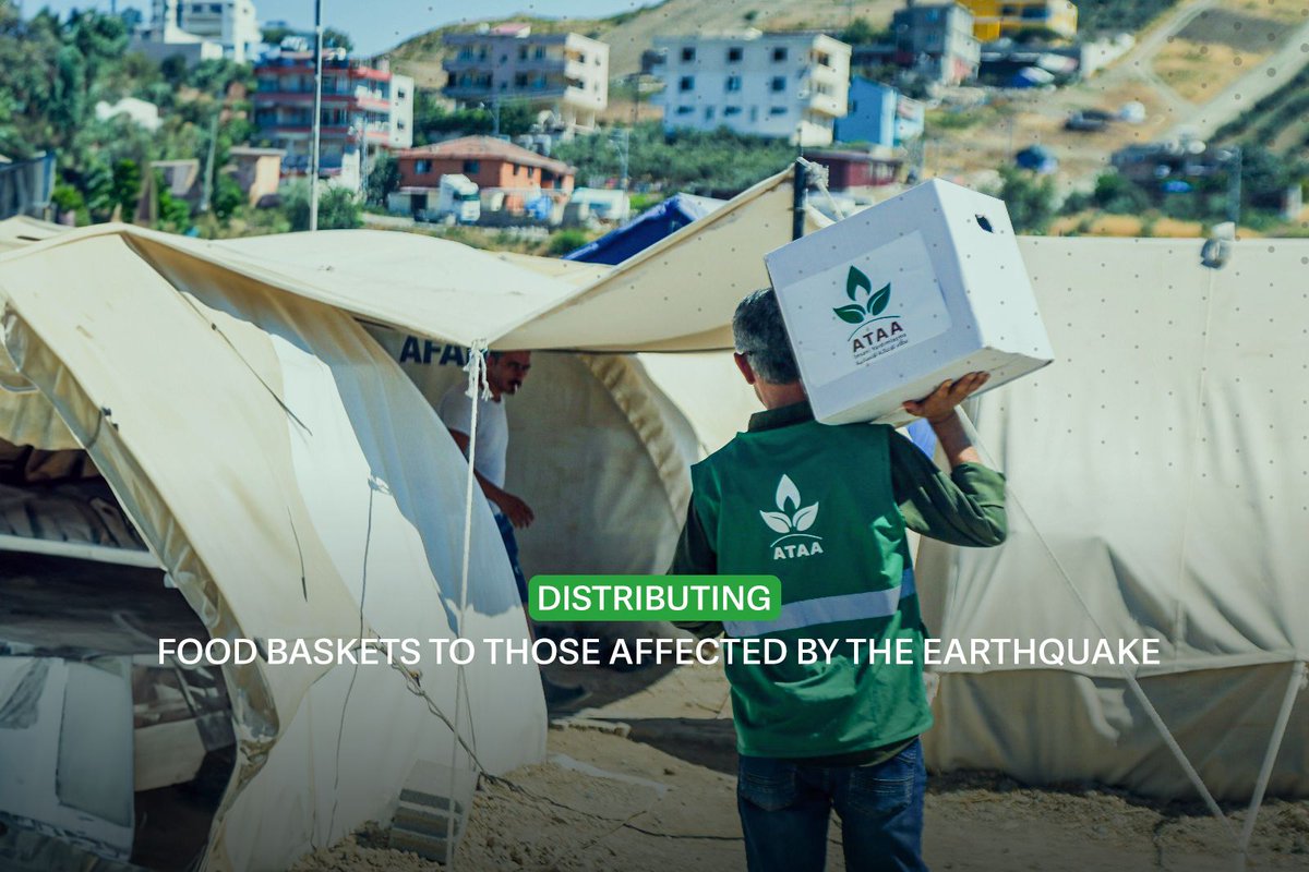 AtaaRelief's tweet image. In order to enhance the food security of our needy families in Turkey, our teams are distributing food baskets to those affected by the earthquake, in an effort to alleviate their suffering and meet part of their basic needs.
#Ataa #Hatay #Türkiye
