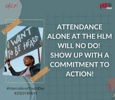 VivianFaith9's tweet photo. World leaders, seize the moment on #InternationalYouthDay! The fight against TB requires your unwavering commitment. Make a mark at #2023TBHLM with powerful commitments to action. Our young generation deserves a healthier tomorrow @GFadvocates @NTLDKenya @TBChampions_ke @G_C_T_A https://t.co/8fxBqt8mSc