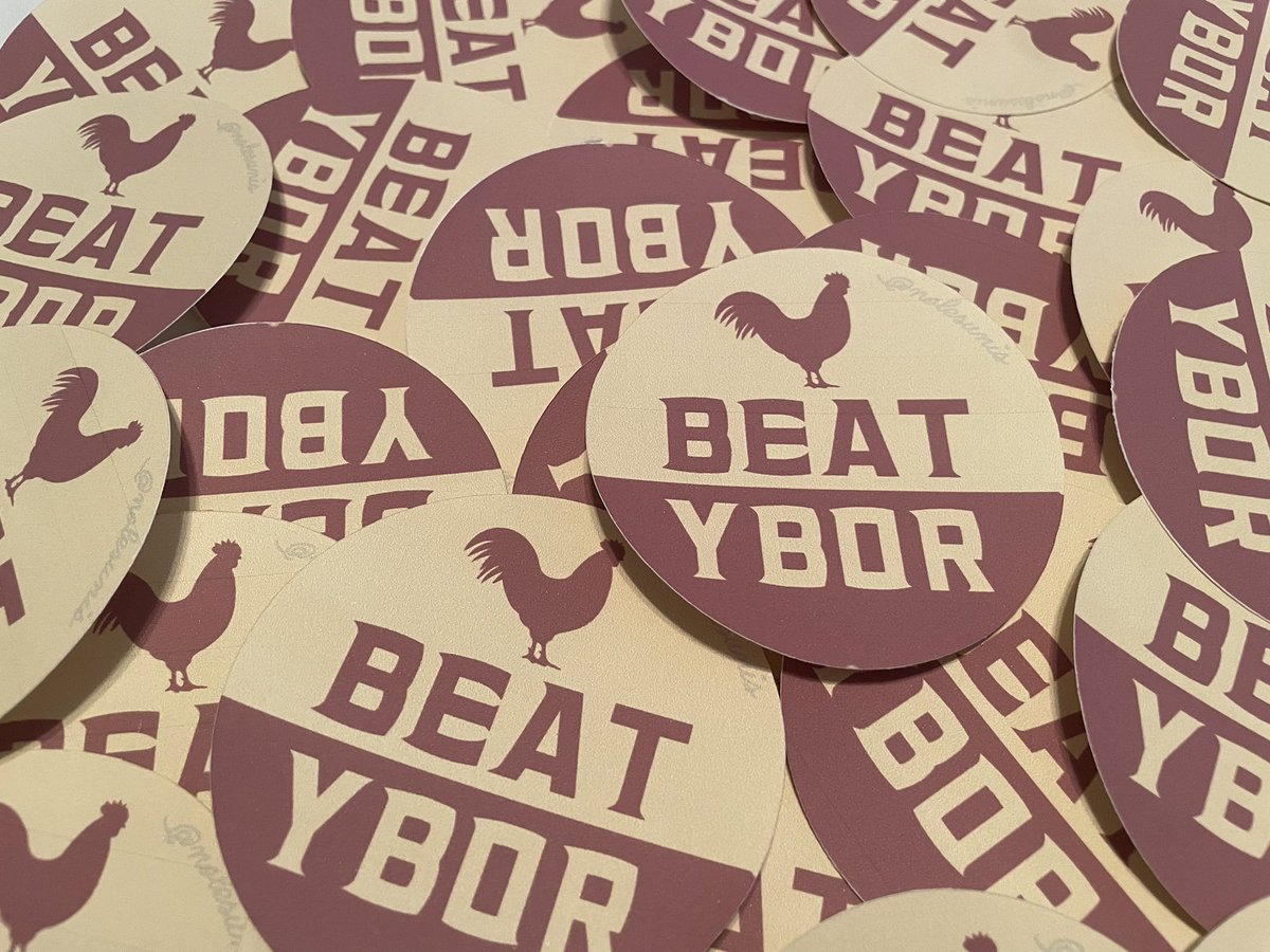 NolesUnis's tweet photo. Catch these stickers floating around Ybor City this weekendβ¦
#BeatYbor
#TampaNolesBlockParty
@tampanoles @Nolecast @BudElliott3 @IngramSmith https://t.co/BF7zXgvetM