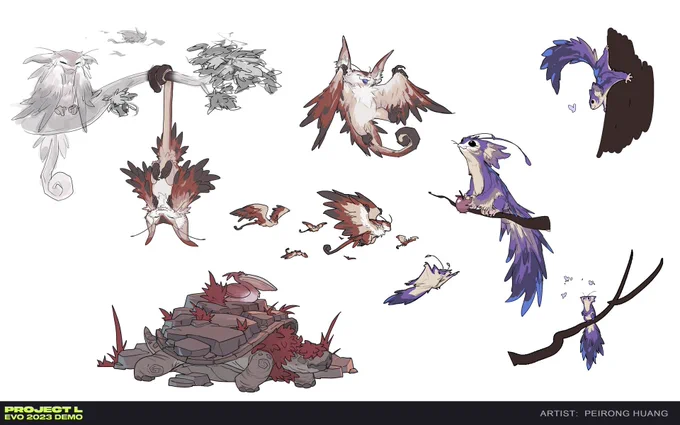 Project L Ionian Animals Concept Art by Peirong Huang  com/artwork/6Nxaxn