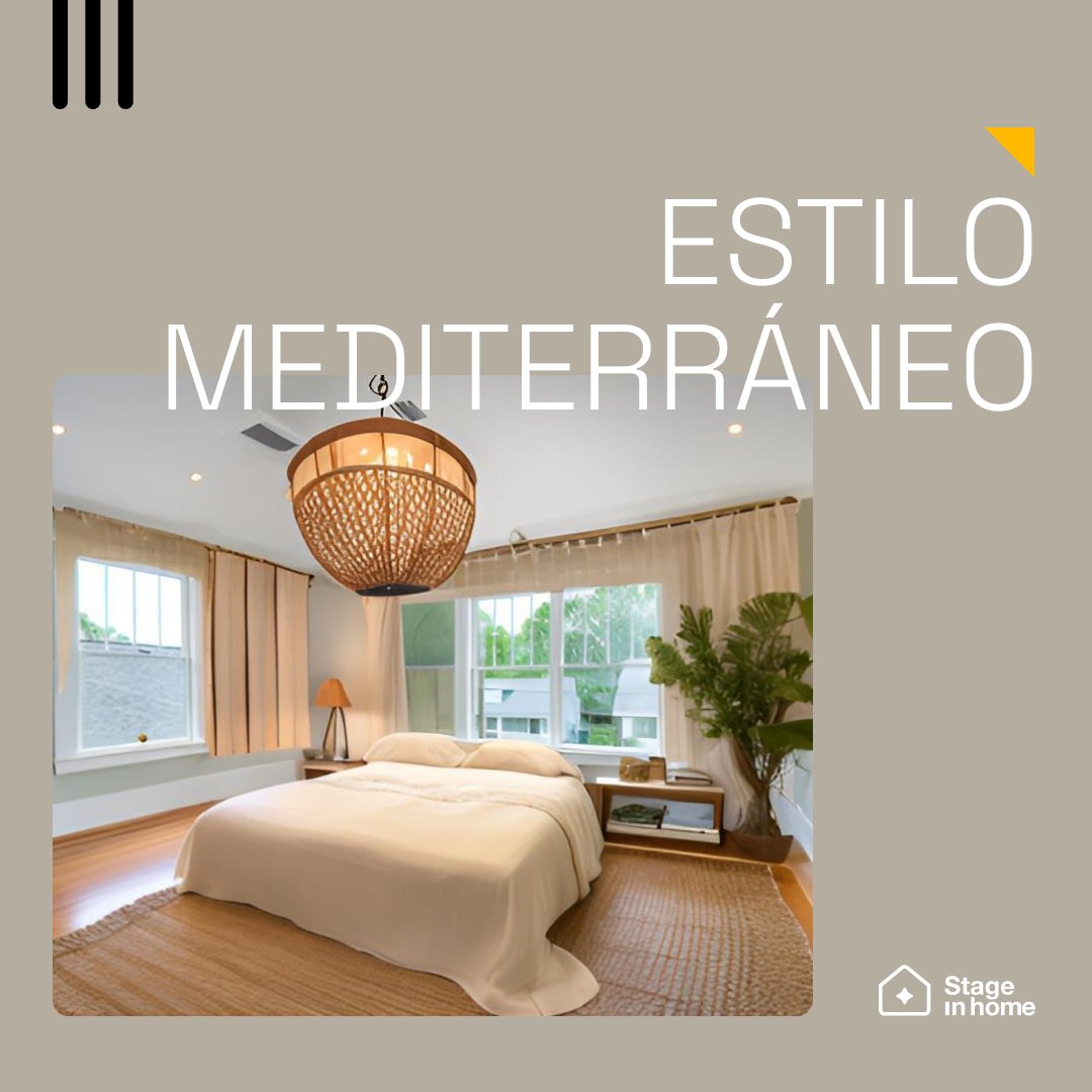 Dive into the heart of the Mediterranean style with #StageInHome. Embrace vibrant colors, rustic textiles &amp; maritime touches to transform your space. Let the magic captivate you! 🌅🌊🏡 #HomeDecor #ai