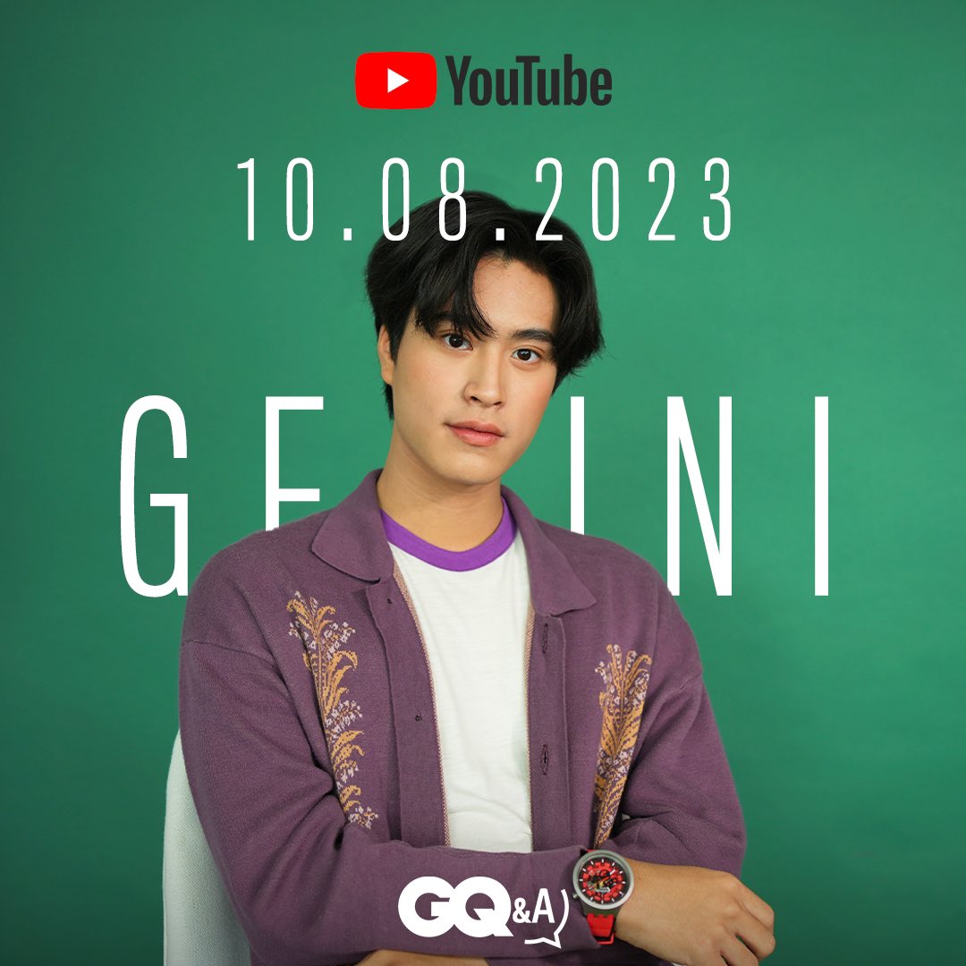 GQandA มาเเล้วค่า จิ้มลิงค์ไปดูน้องเจมีไนน์กัน แบ่งปันความน่ารักอย่าลืมติดแท็กกันด้วยน้า 💫 💚 🔗 youtu.be/JbuxPXfNEV8 ꒰ #GQandAxGemini ꒱ #Gemini_NT #เจมีไนน์@gemini_ti