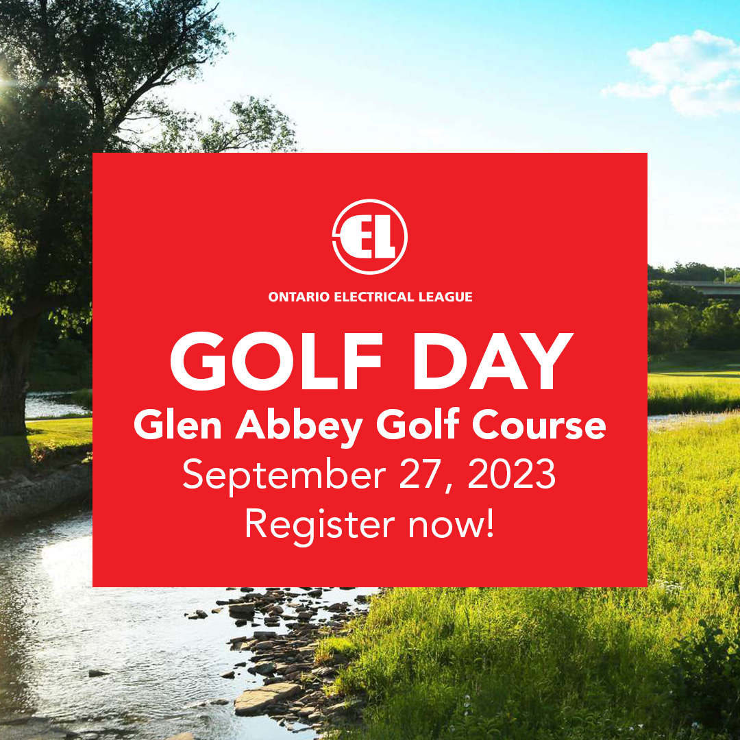 ⛳️ Join Us for OEL Golf Day! ⛳️ Ready for a break from work? Come unwind with us at the annual OEL Golf Day held at the stunning Glen Abbey Golf Course in Oakville. 📅 Save the date for September 27, 2023. Register now: oel.org/events/details… #OntarioElectricalLeague #OEL