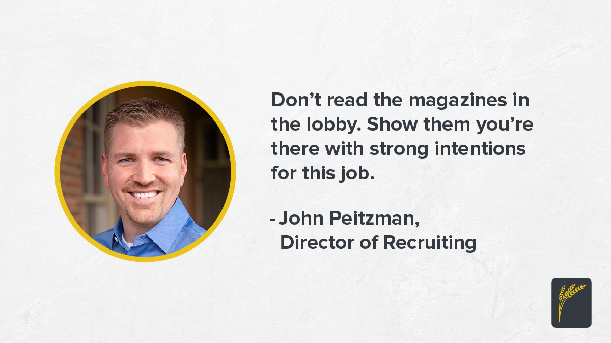 Recruitment Tip of the Week:

"Don’t read the magazines in the lobby. Show them you’re there with strong intentions for this job." -John Peitzman

provisionsgroup.com/it-staffing/

#RecruitingTips #Recruiting #JobInterview #GoodIntentions #InterviewTips
