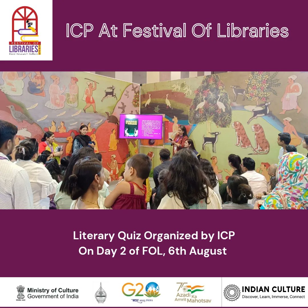 _IndianCulture's tweet photo. Glimpses of the Day 2 Literary Quiz Organized by ICP at #festivaloflibraries2023
#festivaloflibraries #librariesofIndia #readingculture #books #azadikaamritmahotsav #G20 #IndianCulture https://t.co/wmO68mDV5H