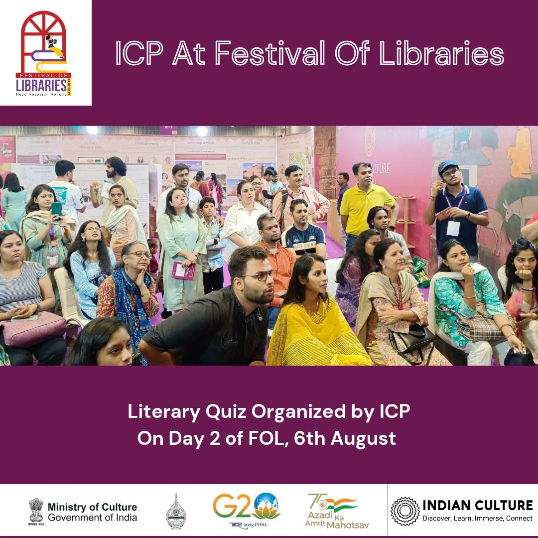 _IndianCulture's tweet photo. Glimpses of the Day 2 Literary Quiz Organized by ICP at #festivaloflibraries2023
#festivaloflibraries #librariesofIndia #readingculture #books #azadikaamritmahotsav #G20 #IndianCulture https://t.co/wmO68mDV5H