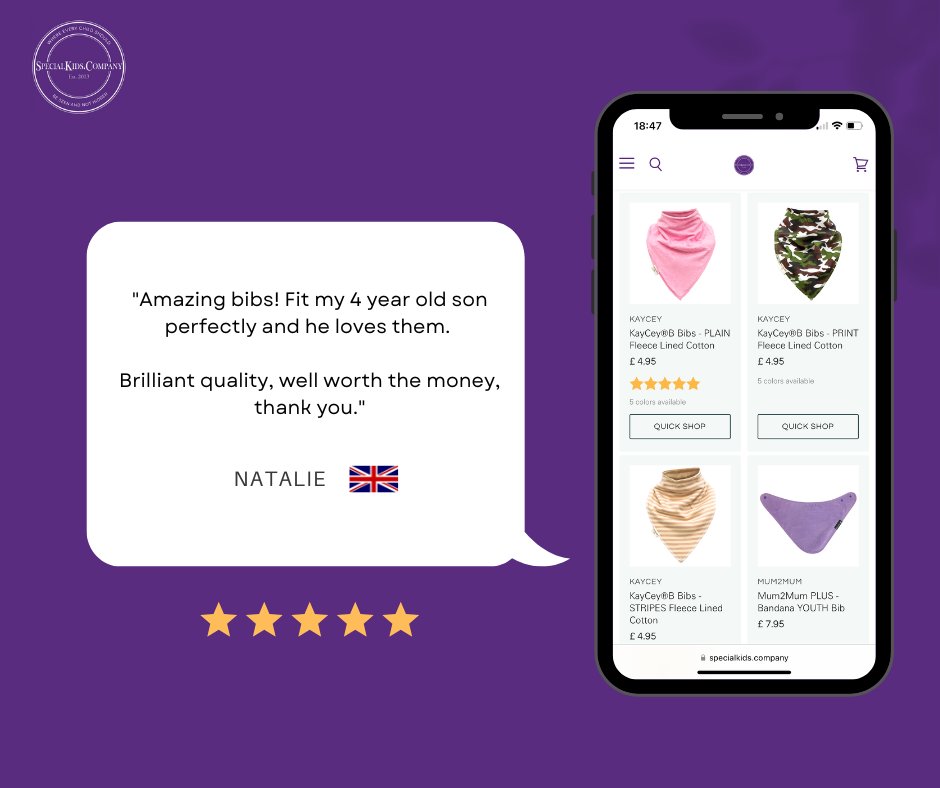 SpecialKidsCom's tweet photo. A big thank you to Natalie for such an amazing review.💜 https://t.co/p2rPNgj1i0