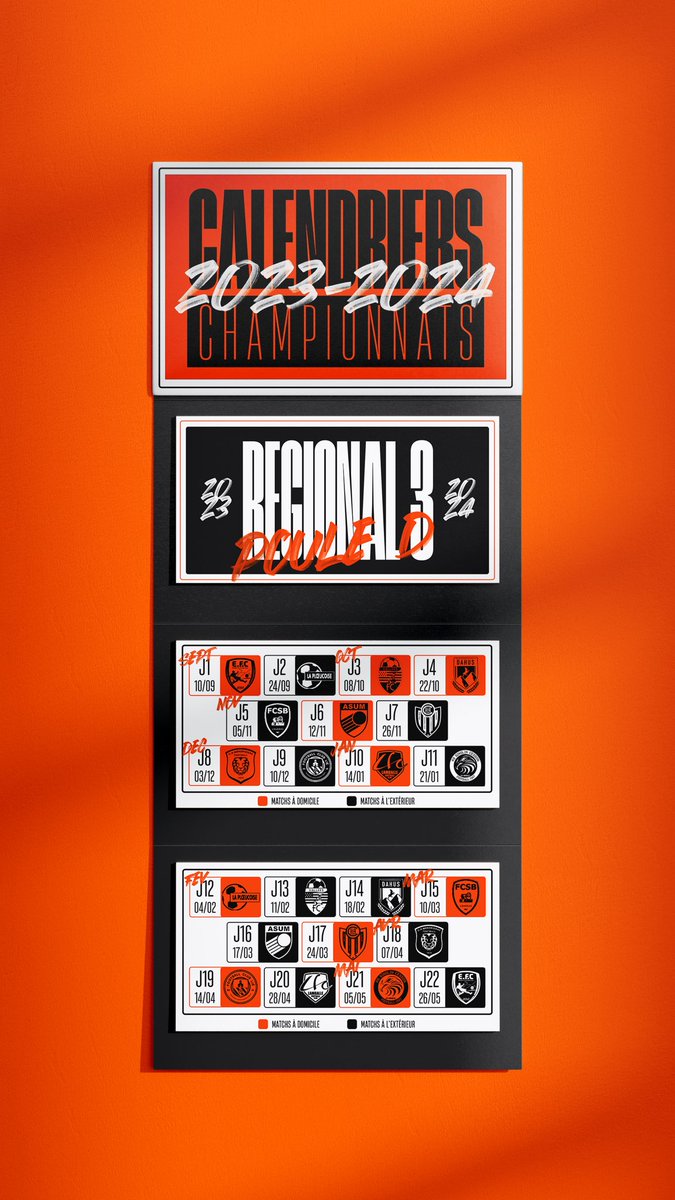 LoudeacOSC's tweet image. [SENIORS]

🗓️CALENDRIERS🗓️

Les calendriers des matchs de championnat sont sortis pour nos 3 équipes Séniors 🗓️⚡️

#ALLEZTANGOS🧡🖤