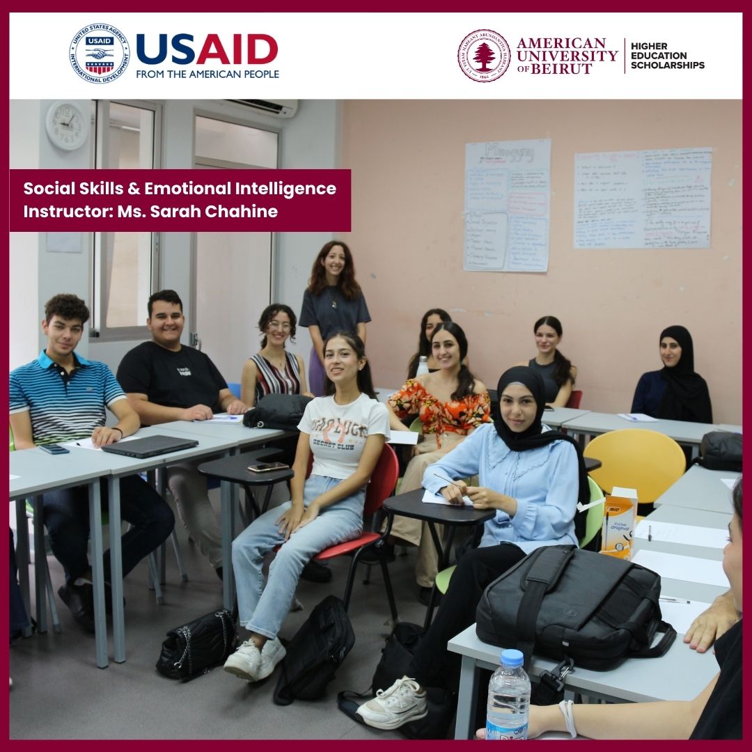 Empowering students with essential life skills! We hosted today a dynamic workshop facilitated by Ms. Sarah Chahine focusing on social skills &amp; emotional intelligence, exploring empathy, diverse communication styles, &amp; more. Building a brighter, more connected future! #USAID #AUB