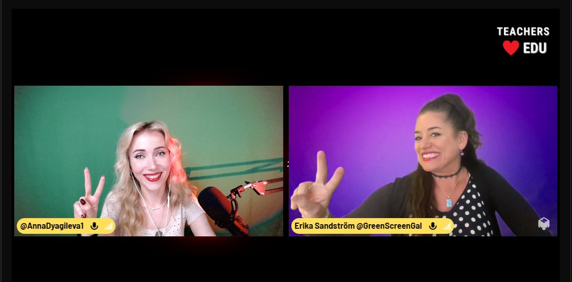 🥳NOW🔥 🚀We're going LIVE with INSPIRING with absolutely inspiring @GreenScreenGal Join us for this super fun #PD event: '#GreenScreen & #CreativeMedia for All' ! 🔴YouTube LIVE: youtube.com/watch?v=EWRrOU…… Tune in on YouTube! #teachersloveEDU