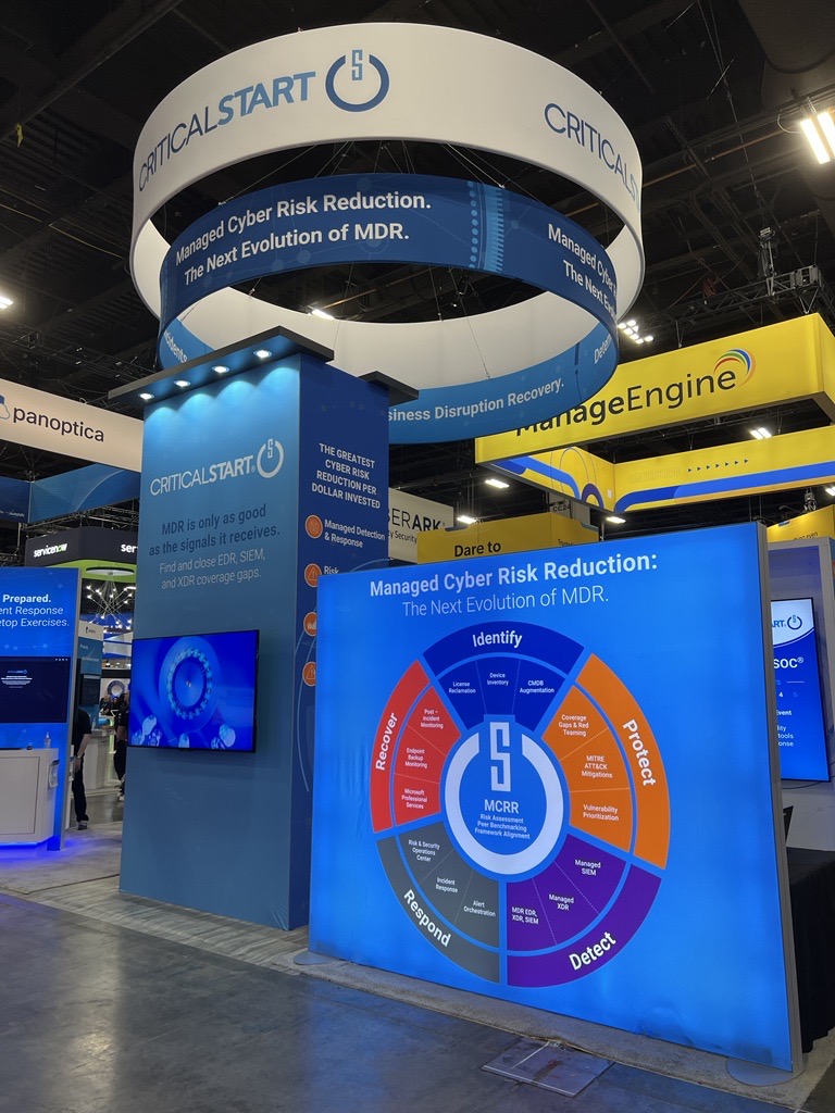 CRITICALSTART's tweet photo. Only a few hours left at Black Hat, what do you have to risk? Visit booth #2720 to get the full scoop on the next evolution of MDR and experience our virtual reality Walk the Plank! https://t.co/PlTmJDIZO5 #cybersecurity #BlackHat #BlackHat2023 #MCRR #cyberrisk #riskreduction https://t.co/Zl5PAFVK0p