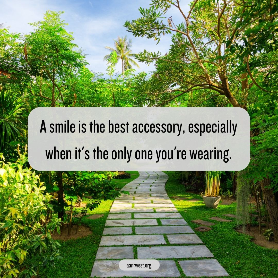 Smiling is the perfect accessory! 🤩 Spread sunshine and positivity with your beautiful smile that brightens up any room. Never underestimate the power of a beaming grin. #SmilesAreEverything #PositivityVibes aanrwest.org