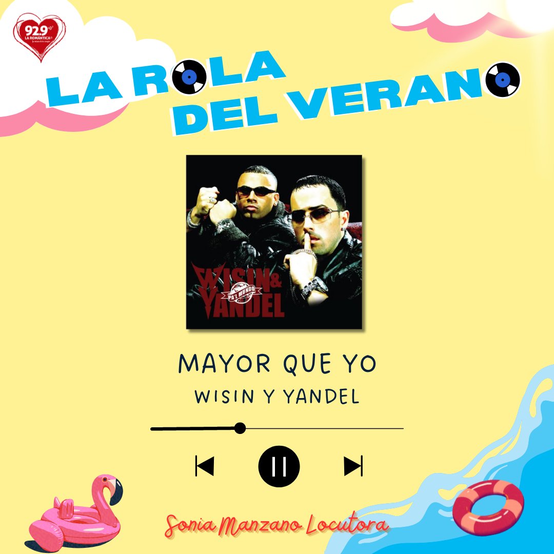 goldengirl949's tweet photo. #RolaDelVerano 💿
Nos ponemos a bailar y a recordar con esta increíble canción de #WisinYYandel 🎶
#MayorQueYo 😌 https://t.co/NWgDWgh5hA