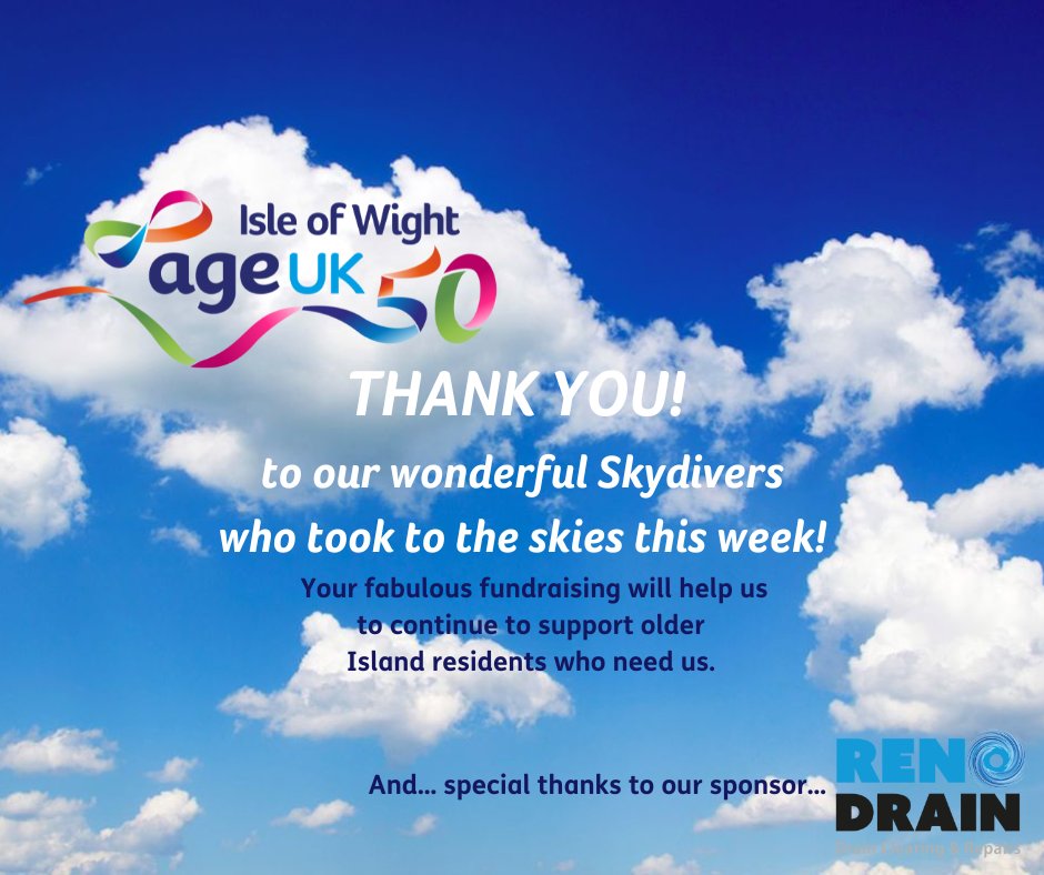 Skydive 2023 is over for another year and our 11 intrepid Skydivers are back safely on terra firma. THANK YOU SO MUCH everyone for your fantastic fundraising! Your support helps us to be here for those older Island residents who need us most. #charity #fundraising #iowevent