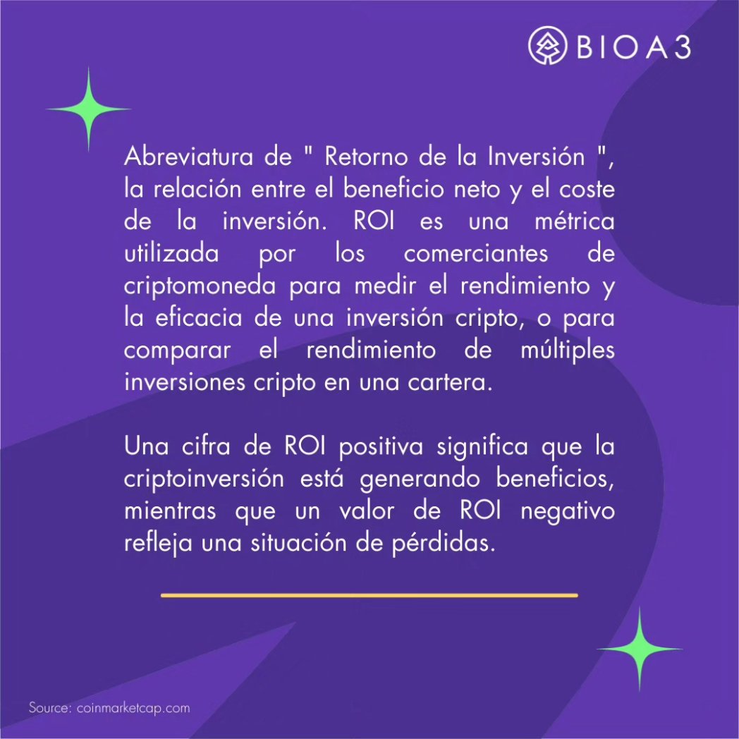 BioA3_Official's tweet photo. #Cryptionary: Making sure that your investment is at its best is as much part of traditional economy terms as it is part of the crypto world, today let's talk about ROI
📍 Follow us in our socials https://t.co/r5GYDGvV4k
#bioa3 #cryptonews #crypto #altcoin https://t.co/6Xu4yDvK1E