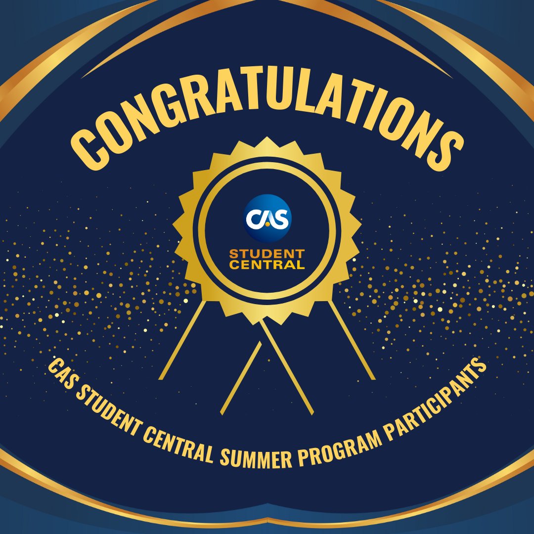 CASstudent's tweet photo. Congratulations to the 2023 CAS Student Central Summer Program Participants for completing the 8-week program!  

Thank you to all our participants, mentors, webinar speakers, and case competition judges for making this year’s summer program great! https://t.co/blYxKR1QWv