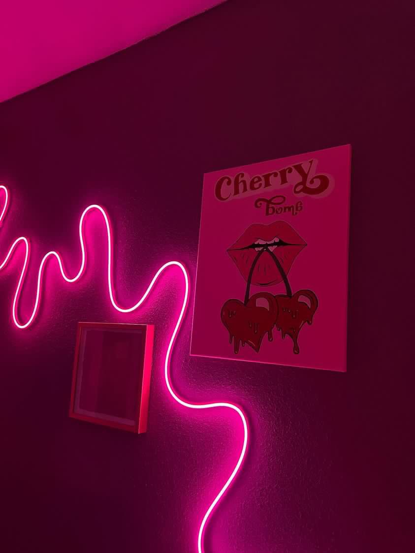 Cherry bomb 💕🍒 on a 16” by 20” canvas! (Commissioned piece, not for sale)