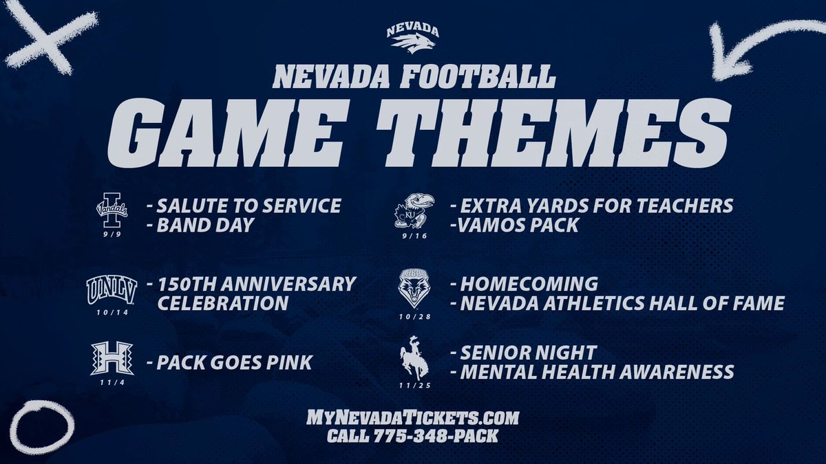 NevadaWolfPack's tweet image. 🏈 promo schedule is here! Can’t wait to see you all in Mackay! 

Single game tickets: bit.ly/3OtRDeu

#BattleBorn