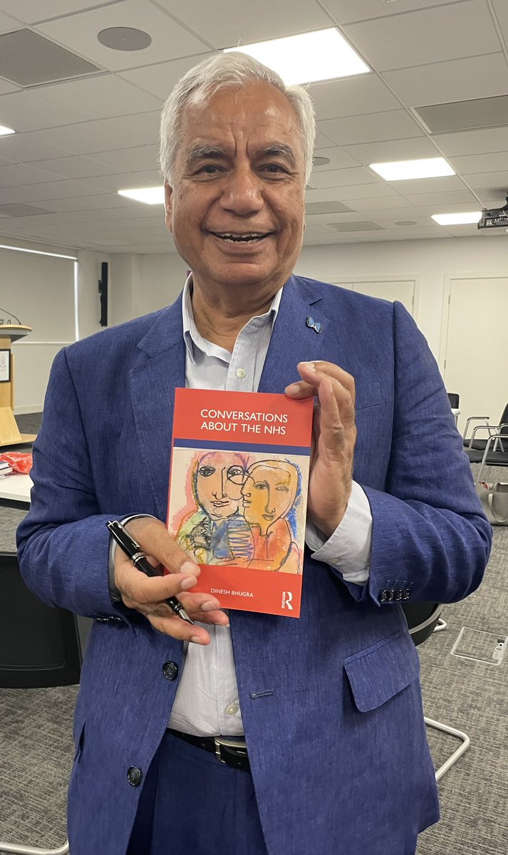 Fantastic to be in London this afternoon for launch of @dineshbhugra latest book of interviews with key thought leaders on future of NHS. Much needed, and maybe one of the most important conversations we ever have