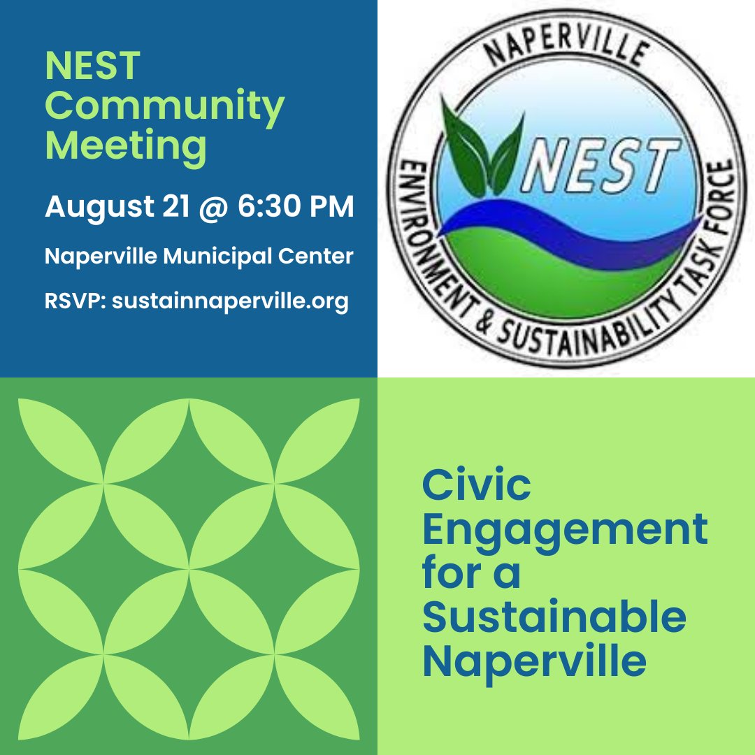 Join us on August 21 to hear Mimi Cowan, former chair of the Will County Board, discuss civic engagement for a more sustainable community!

To RSVP, fill out this form: docs.google.com/forms/d/e/1FAI…