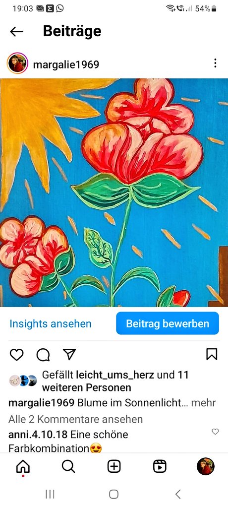 Blume im Sonnenlicht

#Blumen #Sonne #Sonnenlicht #Sonnenschein 

#PictureOfTheDay #happy #Inspiration #energie #kraft

#leben #lebendig #Spaß #malen #Acrylfarben