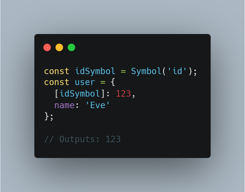 SShilpa05's tweet photo. 7. Symbol :
Symbols are unique identifiers often used as object property keys.
#JavaScriptSymbols https://t.co/WiVjjpnTGn