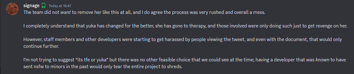 CfrRoCfR's tweet photo. We're Back, because Yuka must not be let Oppressed by those Grooming Fucks.

Ayroon, a Fucking Groomer, was exposed by Yuka for engaging in Vore ERP with Children involved in it... #KaijuuParadise, in Response, banned Yuka to save Face.

Yuka will not be let down.
SPREAD THE WORD https://t.co/62xWxalg8p