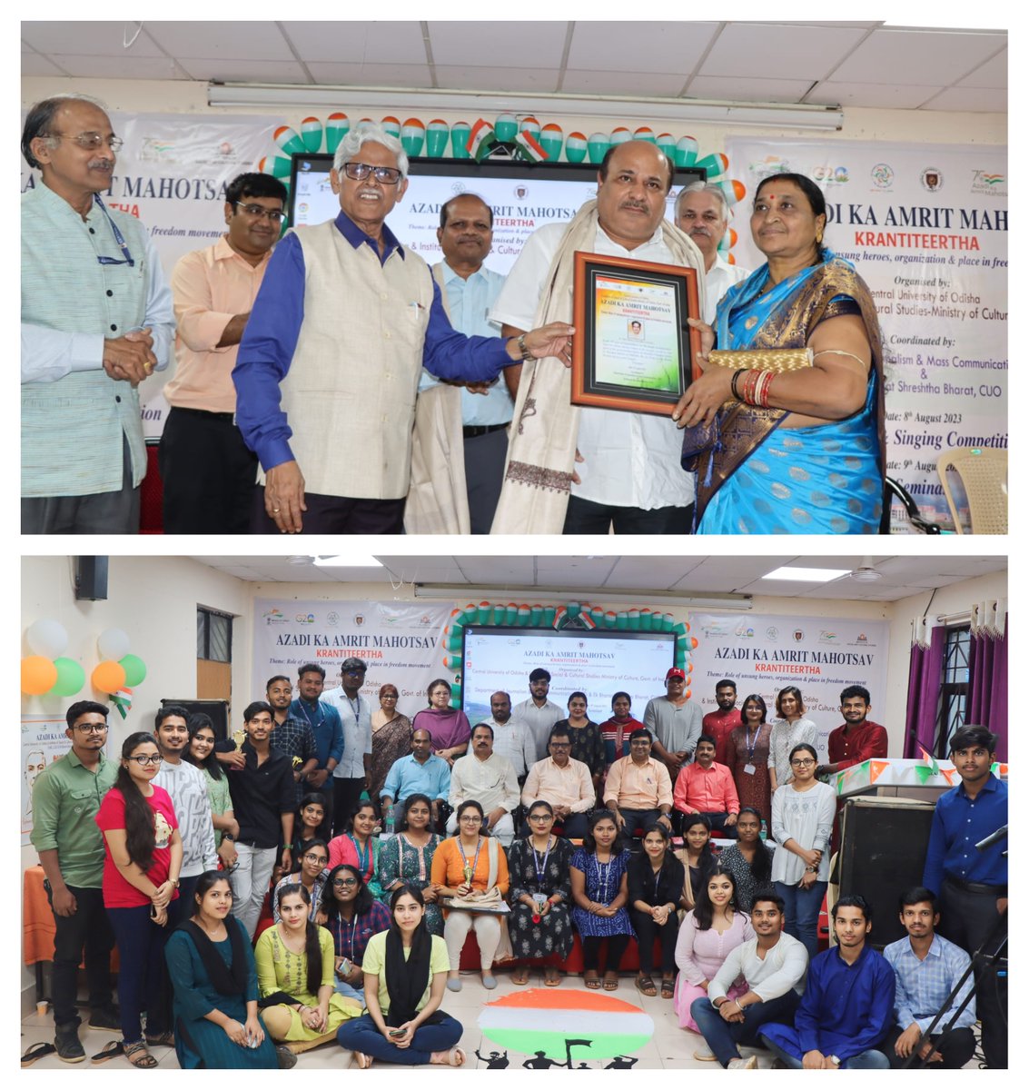 cuokoraput's tweet photo. CUO, Koraput, and ISCS-Ministry of Culture organizes a programme to pay tribute to unsung heroes of the Indian Freedom Movement.

@PMOIndia @dpradhanbjp @EduMinOfIndia @HMOIndia @Annapurna4BJP @Drsubhassarkar @RanjanRajkuma11 @MinOfCultureGoI @PIB_India @UGC_India https://t.co/joOWYj9uIk