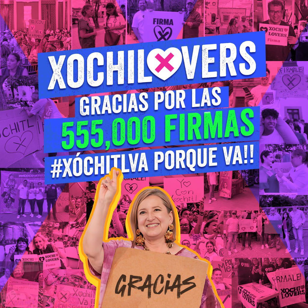 Es la primera vez en la historia moderna que ciudadanía sin militancia puede participar en un proceso como éste.  Mi reconocimiento a los partidos políticos por su apertura.  Para vencer al autoritarismo, es indispensable la unidad y la inclusión de la sociedad civil.  #XóchitlVa